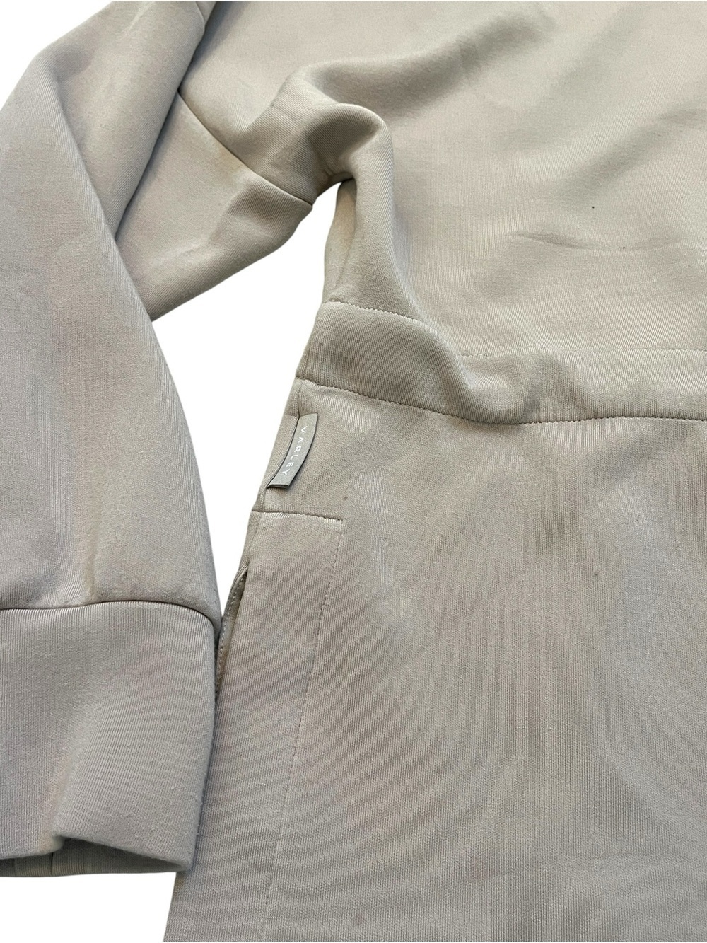 Varley Freya DoubleSoft Cinch Waist Sweatshirt M Taupe Athleisure - Picture 10 of 12